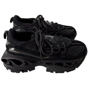 Acupuncture Ginger Lion Sneakers Mens sz 9 Black Minimalist Punk Streetwear